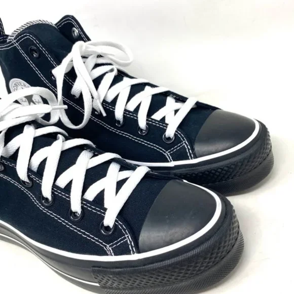 Converse Ctas Lift Platform High Skate Shoes Women's Black Canvas Custom 172580C - Picture 5 of 10